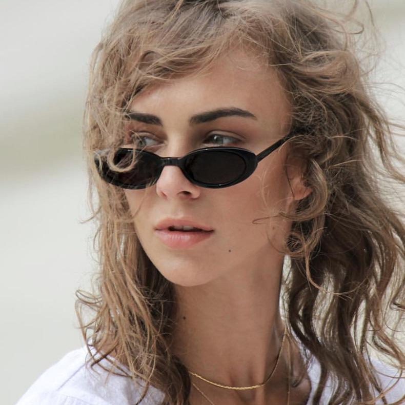 Trendy Oval Cow Print Sunglasses - European/American Style