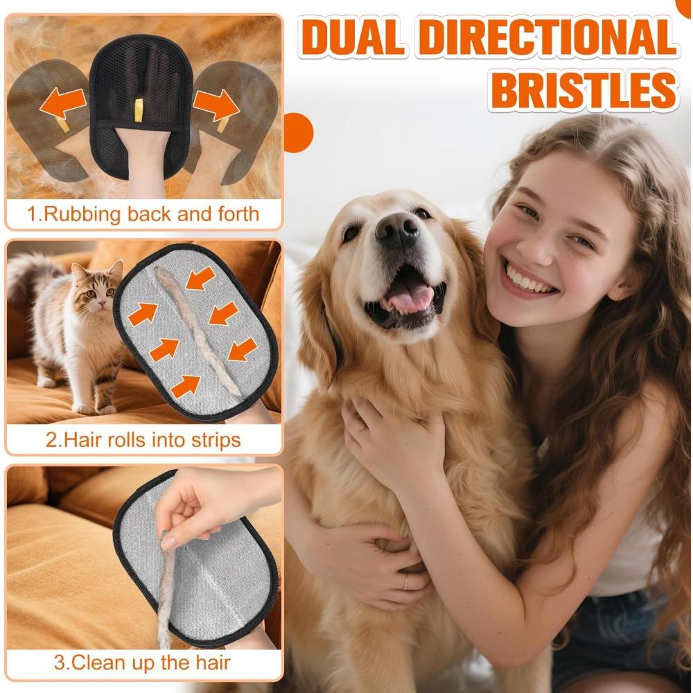 Cat and dog pet depilation gloves, reusable beauty and depilation tools, electrostatic cleaning gloves for laundry and carpets
