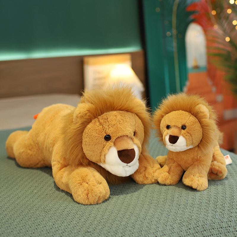 Cute Simulation Little Lion Doll Plush Toy Zoo Lion Doll Children Soothing Rag Doll Souvenir
