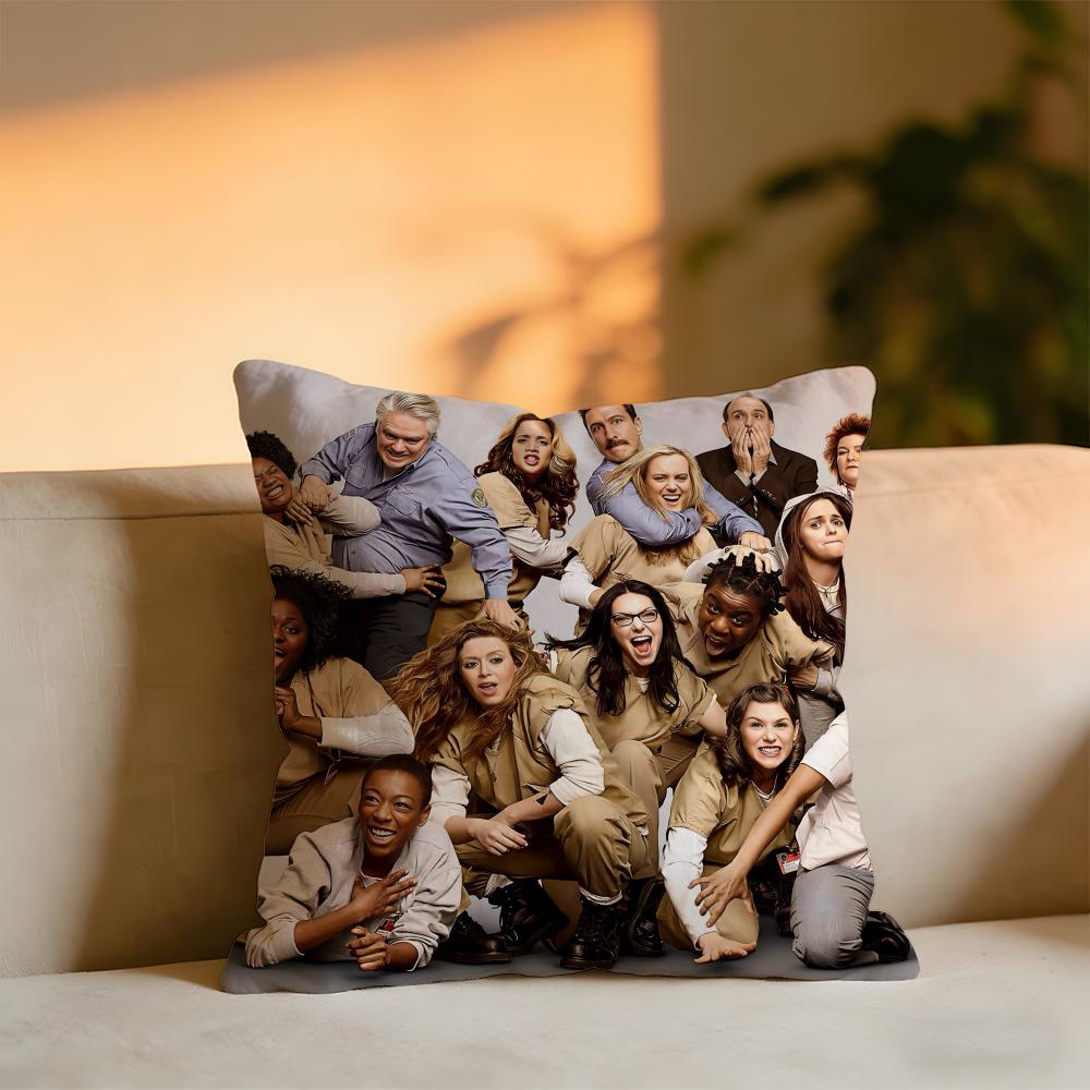 

Orange Is The New Black Cushion Cover Cozy Velvet Throw PillowSoft Warm Cushion For Sofa Bed 30x30 cm