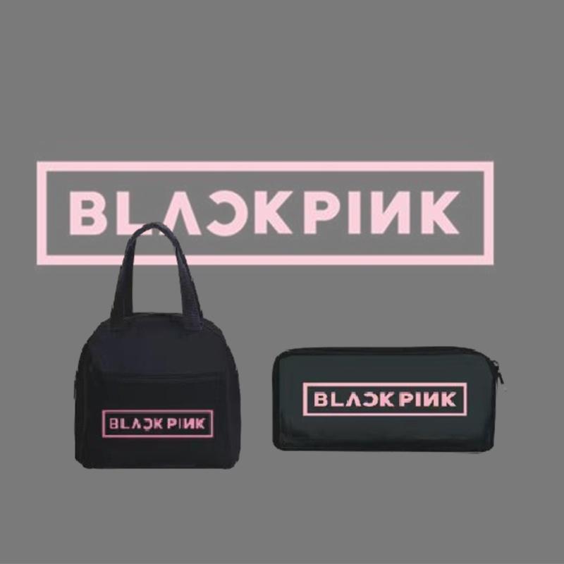 Bolsa de almuerzo BTS estilo dibujos animados lindo, material de nailon, aislada y portátil