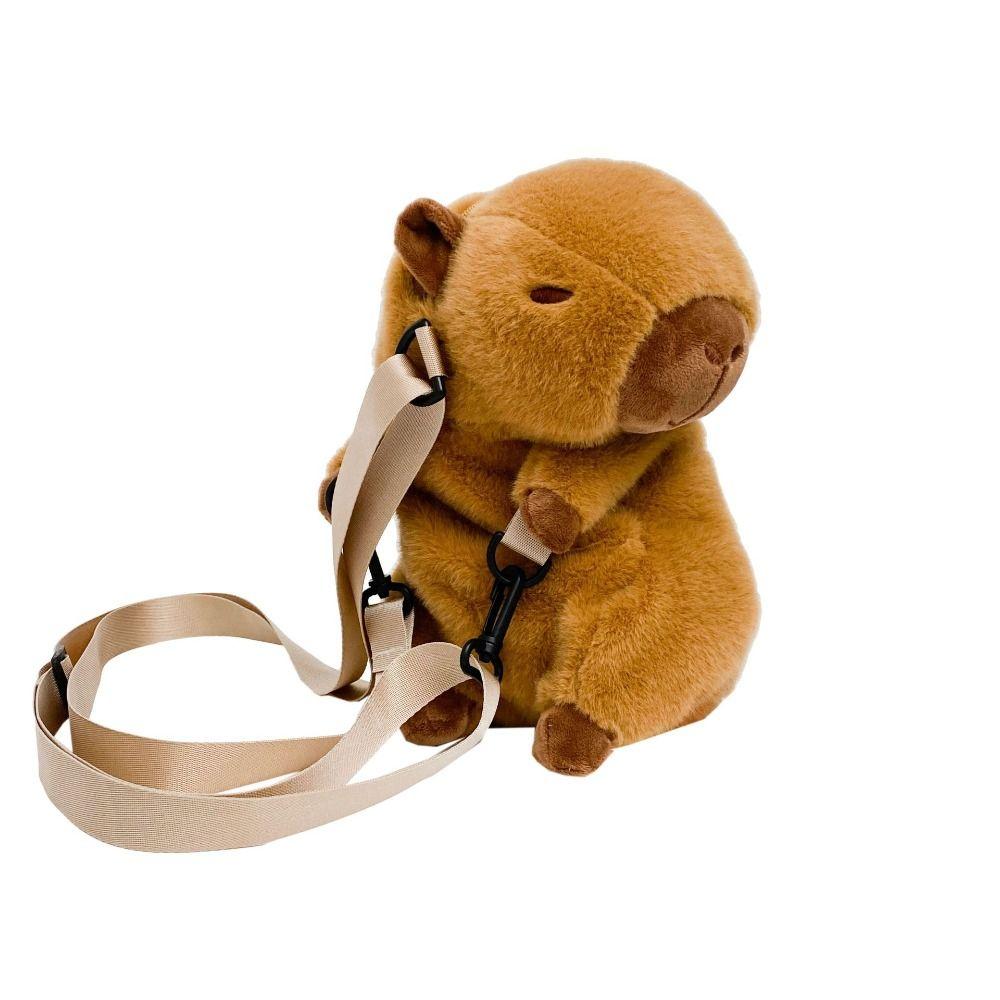 

Animals Cartoon Backpack Capybara Students School Bag Capybara Plush Crossbody Bag Girls