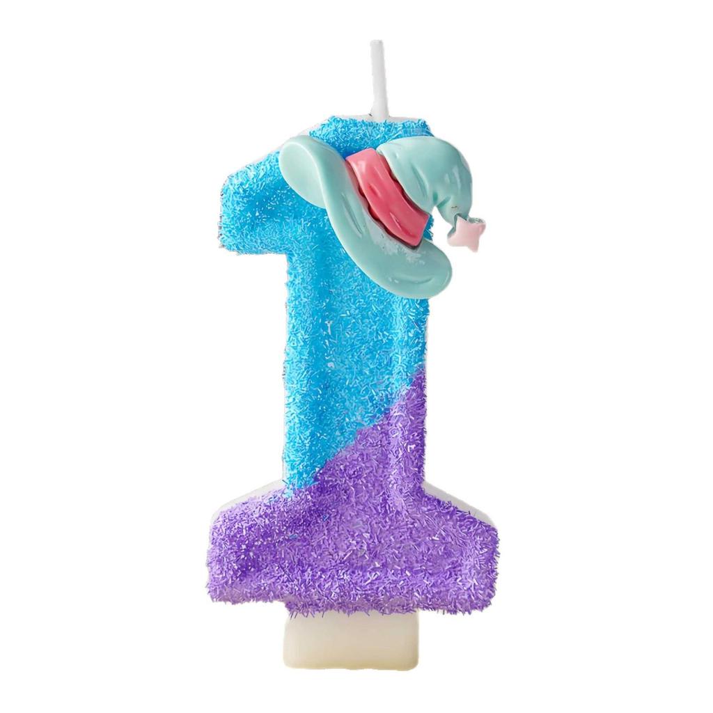 Digital Birthday Candle Decorations - Witch Hat Cake Toppers for Halloween Celebrations.