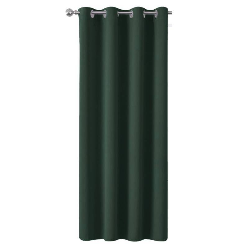 Blackout Door Insulated Curtain Bedroom Living Room Solid Color Window Decor