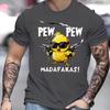 Summer Men's Casual Loose Oversized 3D Cartoon Printed Comfortable Round Neck Short Sleeved T-shirt Top
