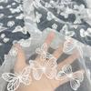 1 Yards Embroidery Fabric White Floral Mesh Lace Fabric For Diy Women Wedding Bridal Dress Cheongsam Lolita Clothes