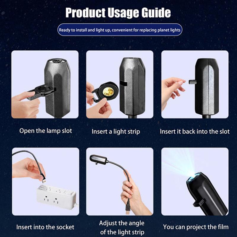 Usb Ceiling Moon Earth Galaxy Projection Atmosphere Light Starry Sky Lamp Night Light Romantic Bedroom Decoration