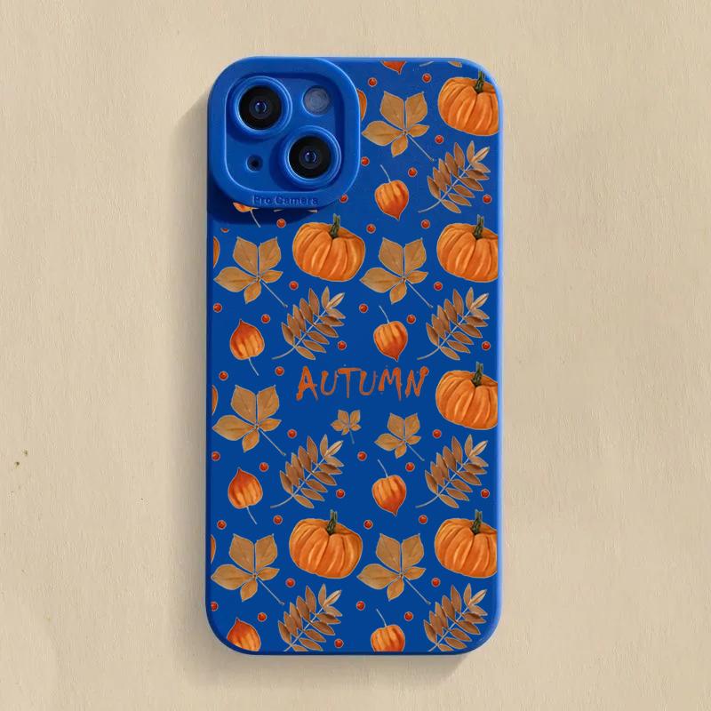 Retro Vzor Javorového Listu Pouzdro na Telefon Pro iPhone 16 Pro Max 15 14 13 12 11 7 8 Plus 16E XR X XS SE Nárazuvzdorný Silikonový Měkký Kryt