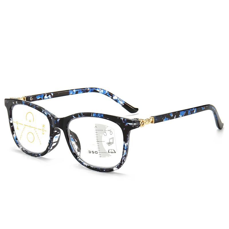 Retro Comfortable Anti-Blue Progressive Multi-Focus Reading Glasses, Men'S And Women'S Large-Frame Large-Channel Smart Glasses