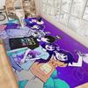 Anime Omori Badezimmermatte Anti-Rutsch Wasserabsorbierend Langes Streifenkissen Schlafzimmer Matte Willkommens-Fußmatte