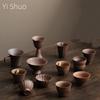 Retro Pottery Original Design Old Rock Mud Master Cup Small Capacity Household Coarse Pottery Teacup Single Cup Mug