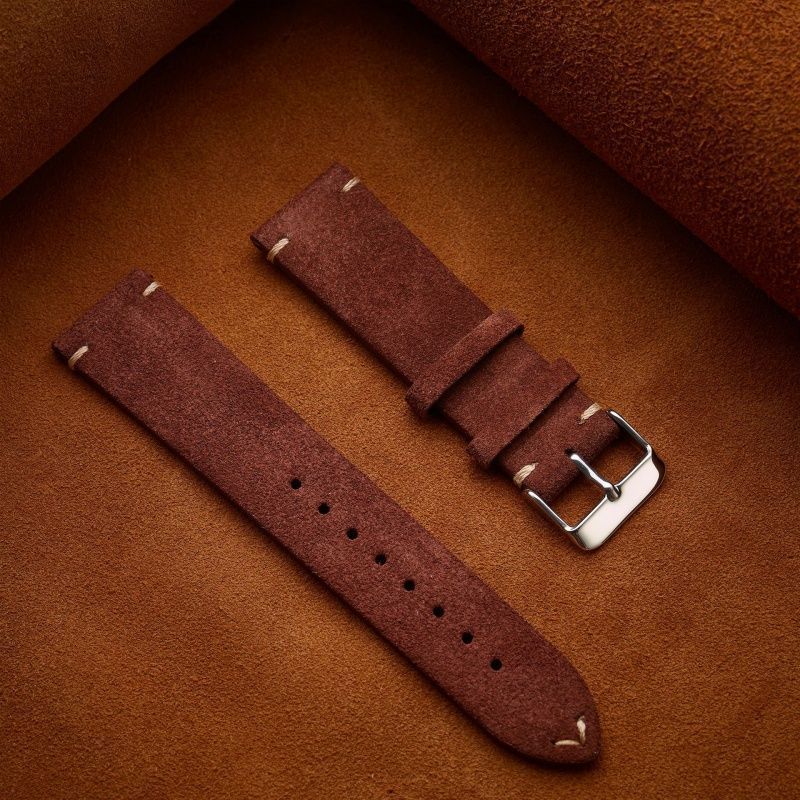Universal Quick Release Leather Watch Strap Thin Faux Leather Replacement Strap Smart Watch Band Suitable for 14mm 16mm 18mm 19mm 20mm 21mm 22mm