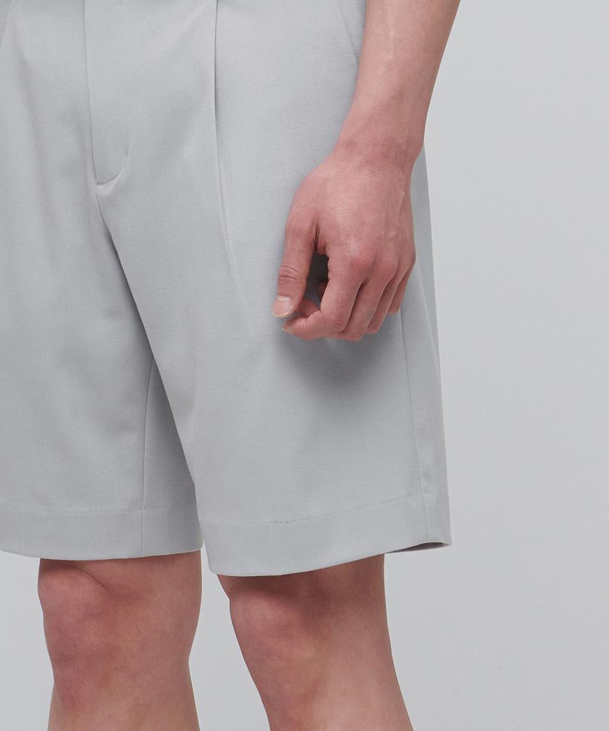 Musinsa Standard Lightweight Hidden Banding Half Slacks [Light Gray]