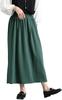Gold Japan Plus Size Warm Long Sizes Green Women's Skirt, Fleece-Lined Skirt, SW-0494, LL-3L,
