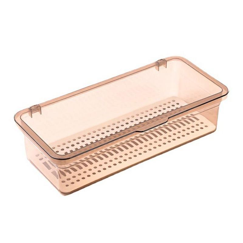 Transparent Dustproof Makeup Brush Holder with Cover Stationery Container Storage Box Desktop Organizer Cosmetics Dustproof Box