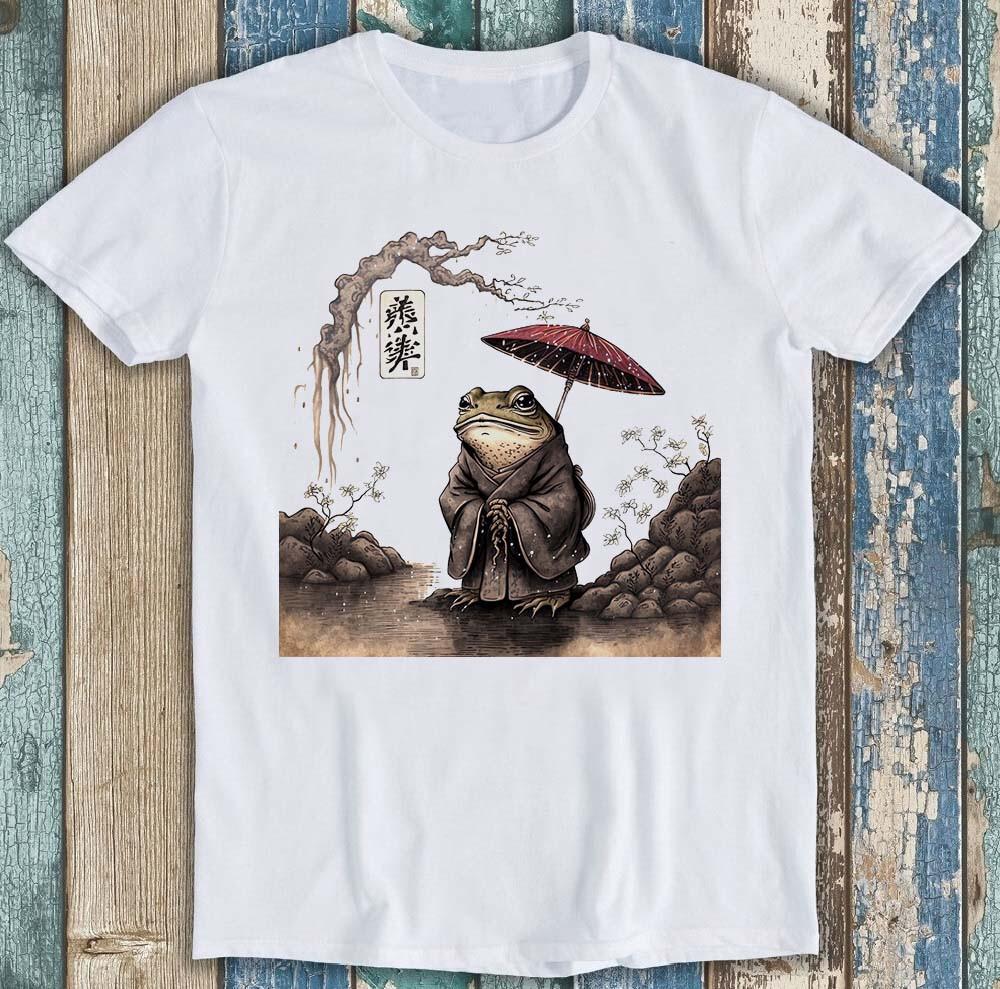Japanese Frog and Star Matsumoto Hoji Rainy Day Poster Gift Tee T Shirt 1847