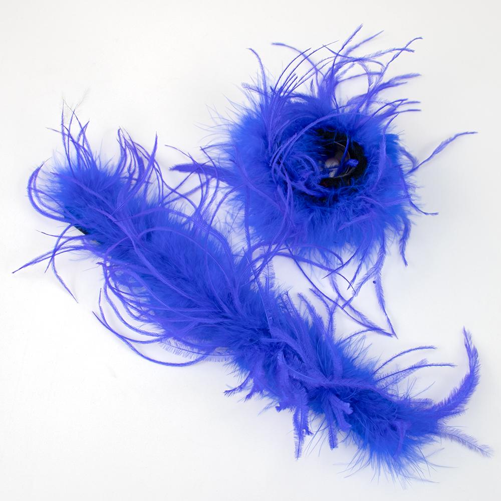 

1/2PCS Orange Ostrich Feather Cuffs Women s Wrist and Ankle Feather Wristbands Fashion Clothing Accessories Feather Cufflinks 1PCS королівський синій колір
