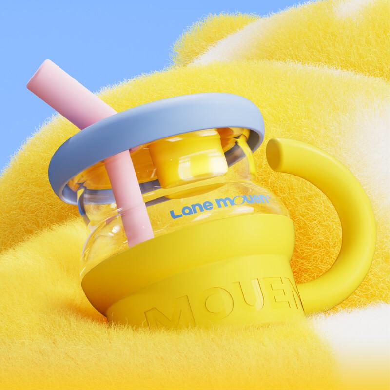 Lan Meng Lemon Cat 700ml High Borosilicate Glass Tumbler