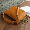 Johnature Versatile Simple Genuine Leather Women Chain Bag Natural Soft Cowhide Solid Color Shoulder & Crossbody Bags