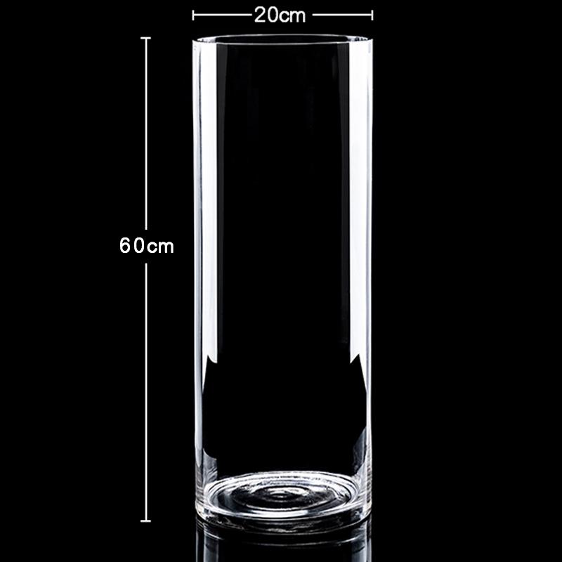 Bardzo Duży Przezroczysty Szklany Wazon do Salonu lub na Stół Jadalny - Idealny do Bambusa, Suszonych Kwiatów i Aranżacji Wodnych