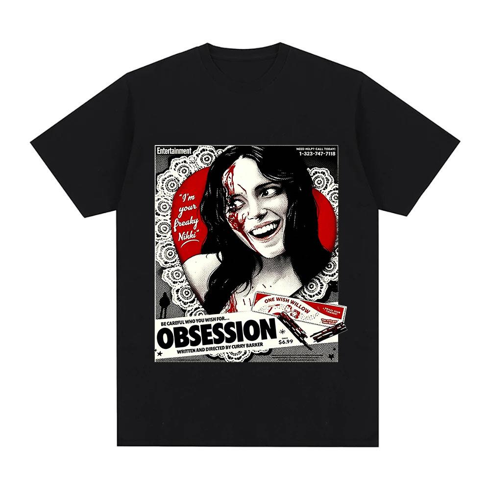 Obsession Film Grafikdruck T-Shirt Baumwolle Tägliches Tragen Streetwear T-Shirts Mode Damen Herren Unisex Lässig Rundhals Oberteile Sommer