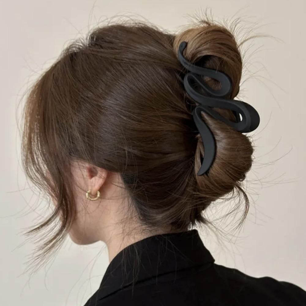 Plastic Wave Hair Clips Solid Curved Hair Claw Headwear Frosted Shark Clips Travel