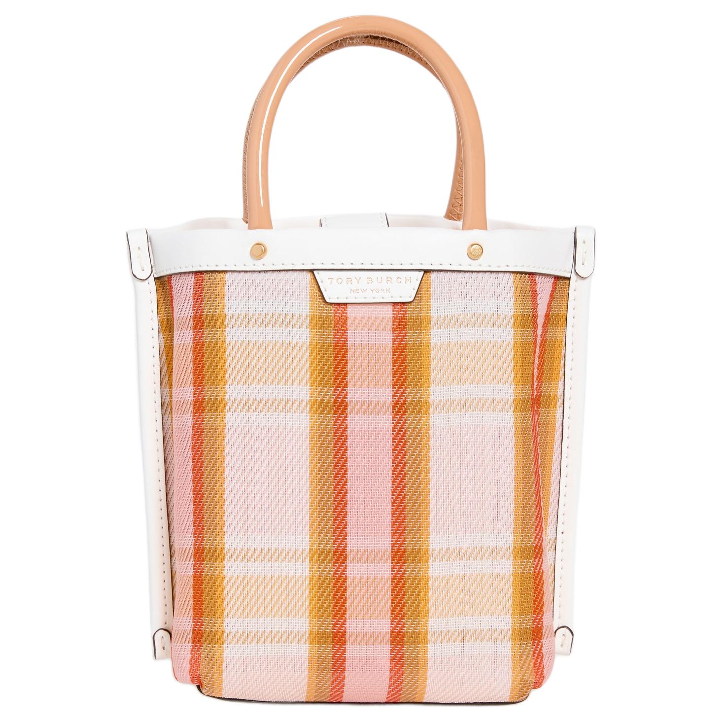 

Tory Burch Perry Adjustable Detachable Shoulder Strap Semi-Transparent Mesh Leather Tote Bag Shopping Bag Shoulder Crossbody Handbag Mini 145654-650 Basic Set (Bag+Dust Bag)