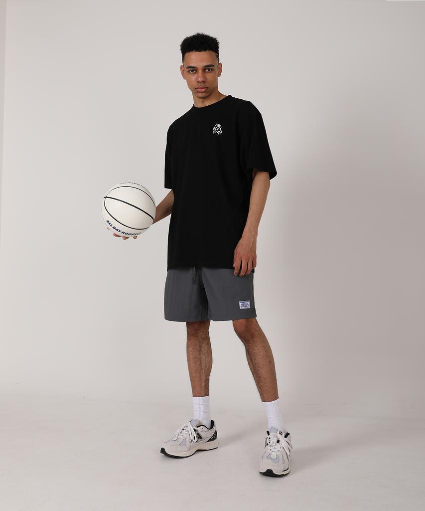ALL DAY HOOPS Hoop S2 Logo Short Sleeve T-Shirt Black