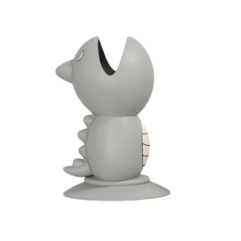 

Многофункциональный мультяшный силиконовый держатель для зубной щетки в виде маленькой рыбки, основа, органайзер для ванной комнаты, дорожный защитный чехол для зубной щетки серый