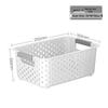 Nordic White Plastic Storage Baskets, 3-Pack
