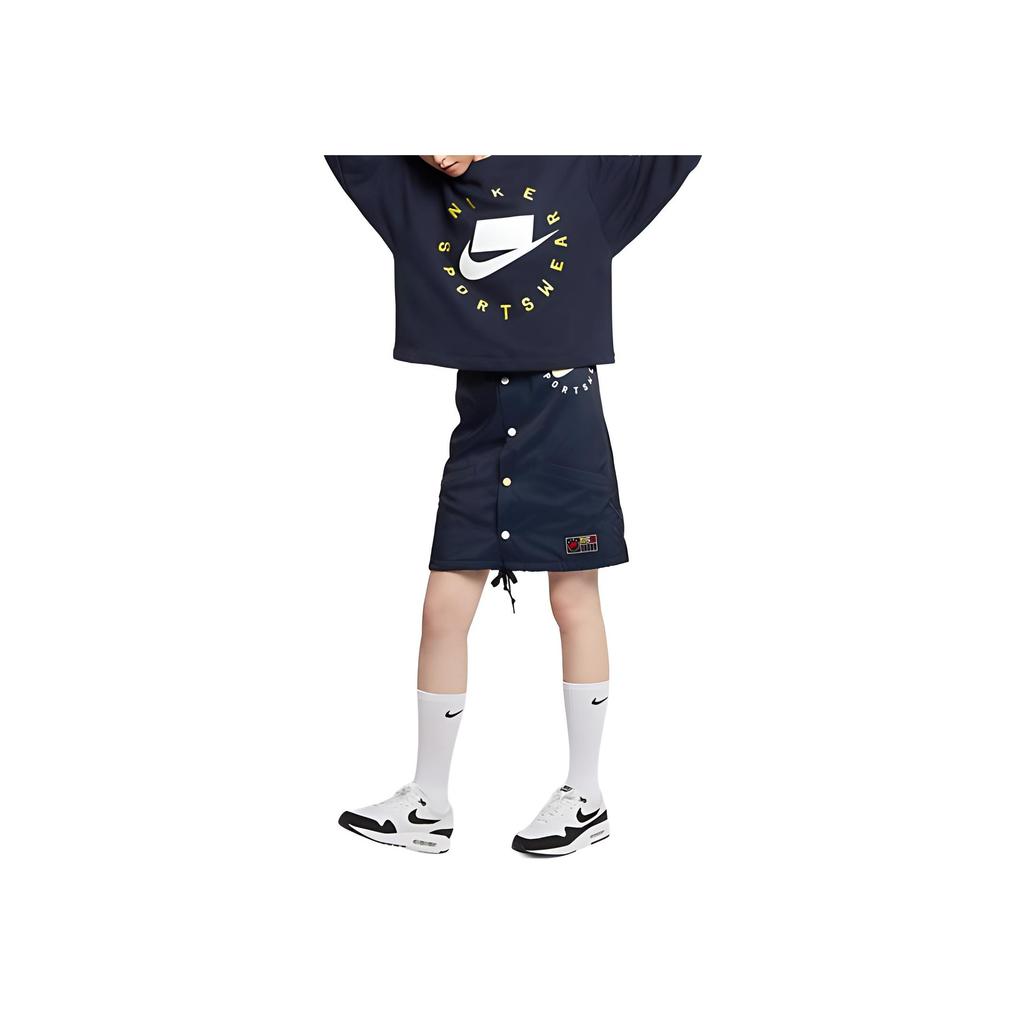 Nike Breathable Sports Casual Skirt With Letter Print Women Bottoms Navy-Blue AR2945-451