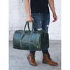 Handmade Leather Duffle Bag With Shoe Compartment|Personalized Leather Weekender Bag|Unique Father's Day Gift|Overnight Leather Travel Bag