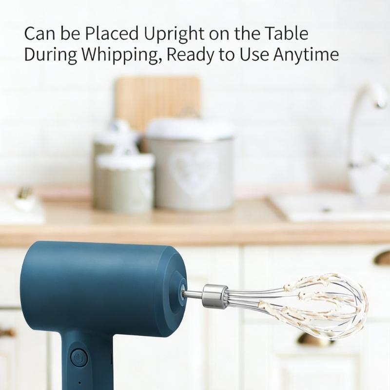 Wireless Hand for Baking with and Interchangeable whisks Ergonomic Quiet Operation
