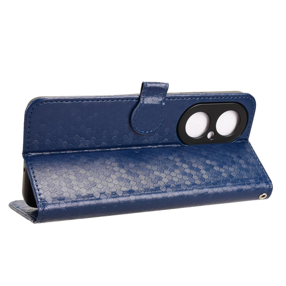 For Huawei Nova Y73 4G/Enjoy 80 Wallet Case Dot Pattern Imprint PU Leather Phone Cover with Wrist Strap