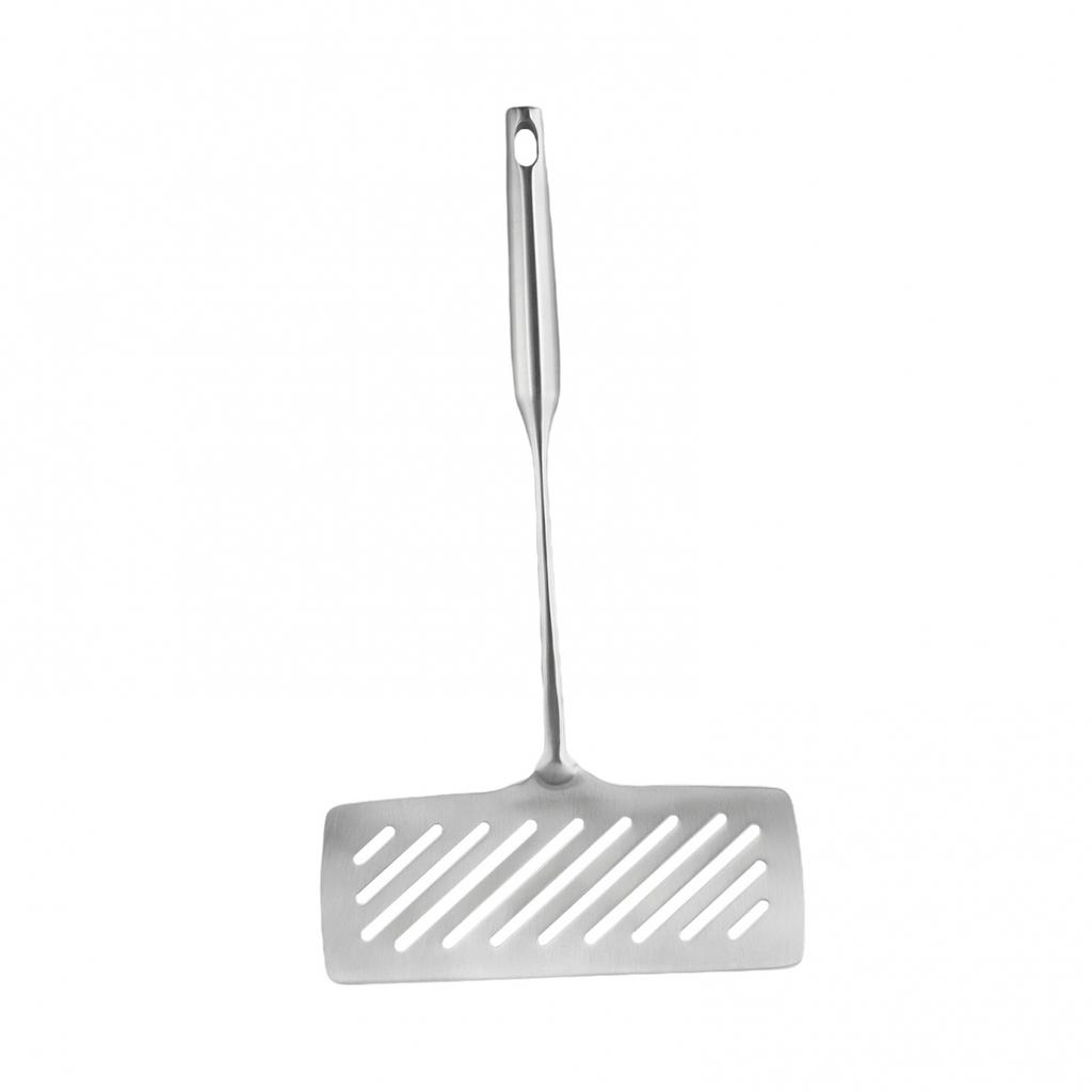 Sturdy Stainless Steel Fish Spatula with Wide Slotted Design for Frying