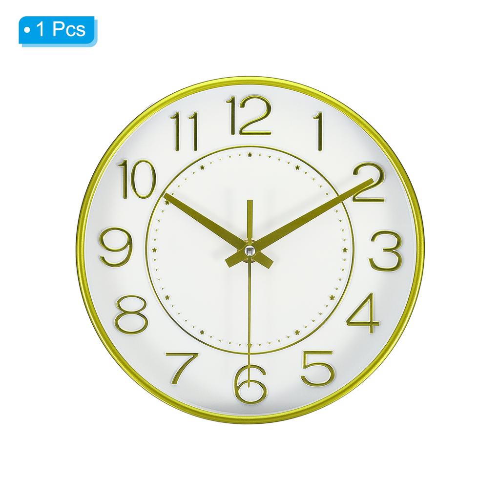 Uxcell 8 Inch Wall Clock Battery Operated Silent Non-Ticking Round Modern Wall Clock for Kitchen Office Bedroom Decor Featuring