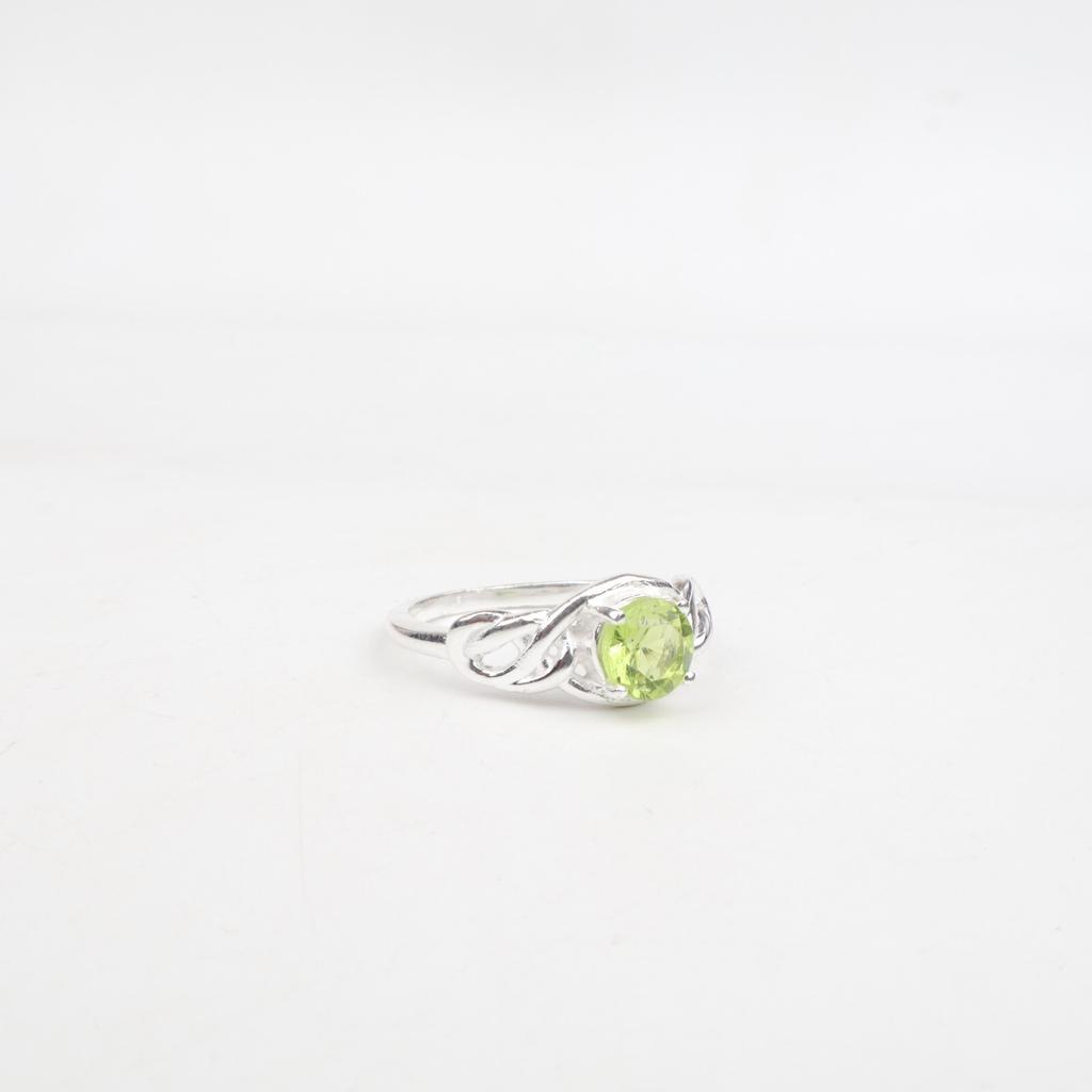 Peridot Gemstone 925 Sterling Silver Designer Jewelry August Birthstone Ring CZR-6-8