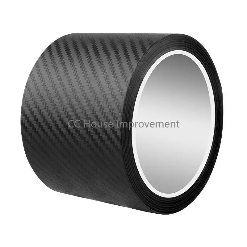 3D Carbon Fiber Car Sticker DIY Paste Protector Strip Auto Door Sill Side Mirror Anti Scratch Tape Waterproof Protect Film