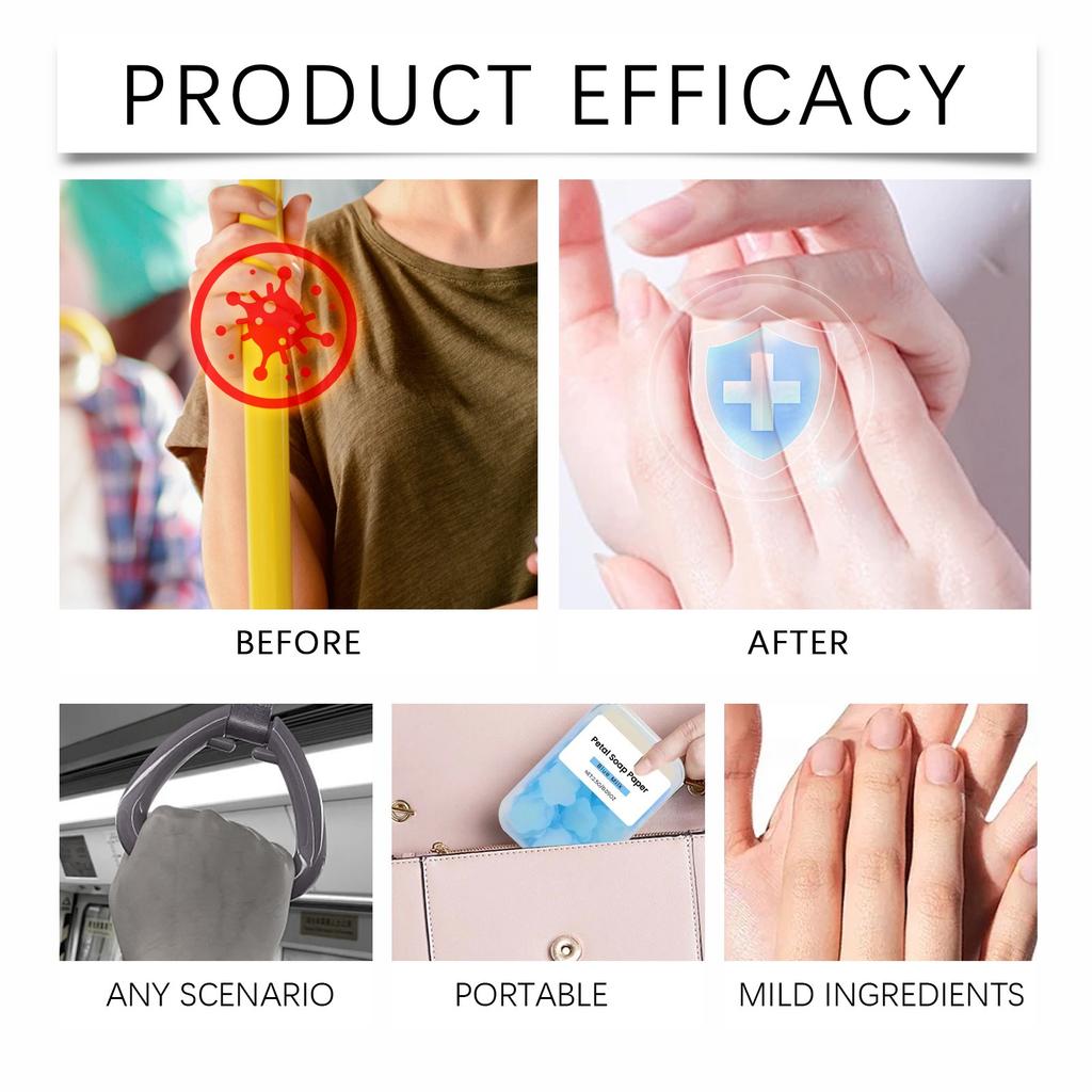 Gentle Cleansing Moisturizing Hands Portable Cleansing Soap Sheets
