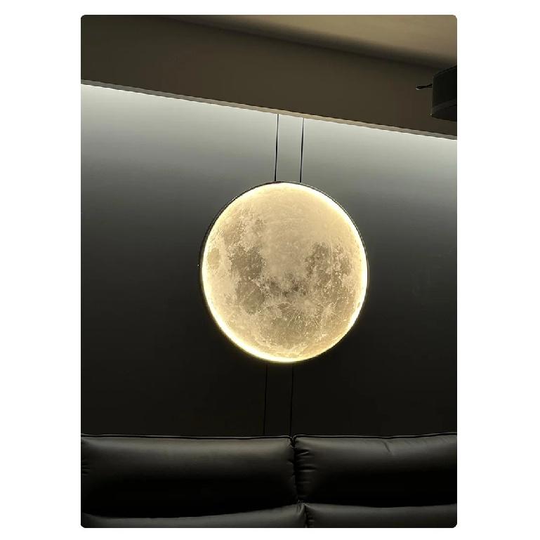 Moon Wall Lamp Living Room Background Wall Ceiling Lamp Art Bedroom Ceiling Lamp Imitating the Moon Surface Decorative Lamp