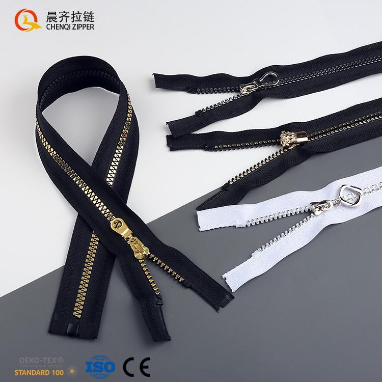 Cerniere Fancy Plastica Quadrata Denti Rotondi Denti Ordinari Cerniere a Sbieco per Abbigliamento