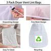 3 Pack Dryer Vent Lint Catcher Bag,Indoor Outdoor Dryer lint Catcher Trap and Filter for Ventless Dryer Vent