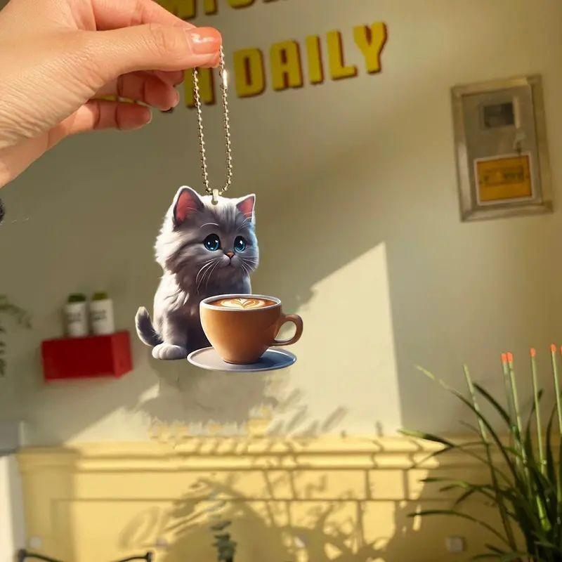 2d Acrylic Delightful Car Hanging Decoration Cheerful Christmas Tree Ornament For Cars