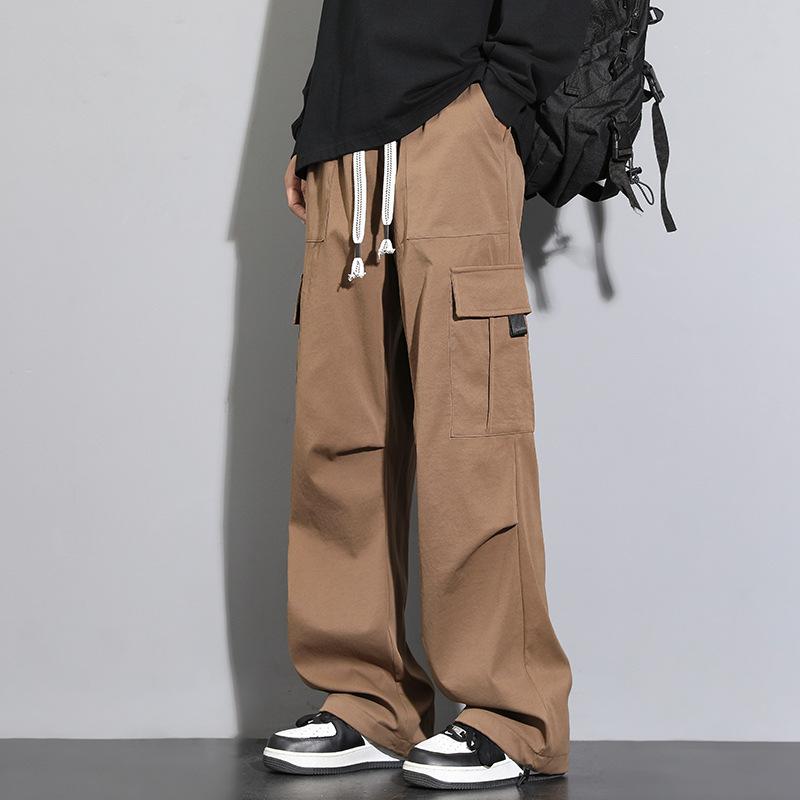 Casual Pants Men's Spring and Autumn Men's Three-proof Outdoor Paratrooper Overalls Straight Solid Color Trousers