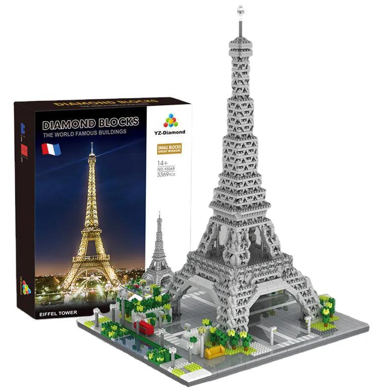 Yz Mini Blocks Architecture Pisa World Landmark Building Bricks Louvre Lovely Toys Eiffel Tower Model Castle For Children Gifts