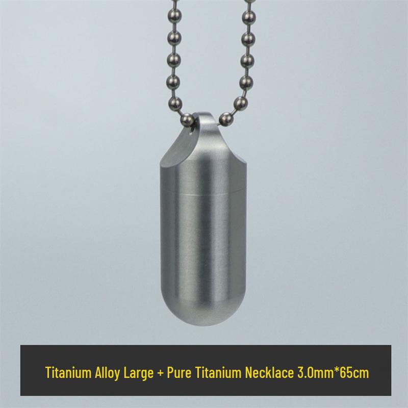 Waterproof Stainless Steel Pill Bottle Capsule - Portable, Moisture-Proof Storage for Outdoor Use