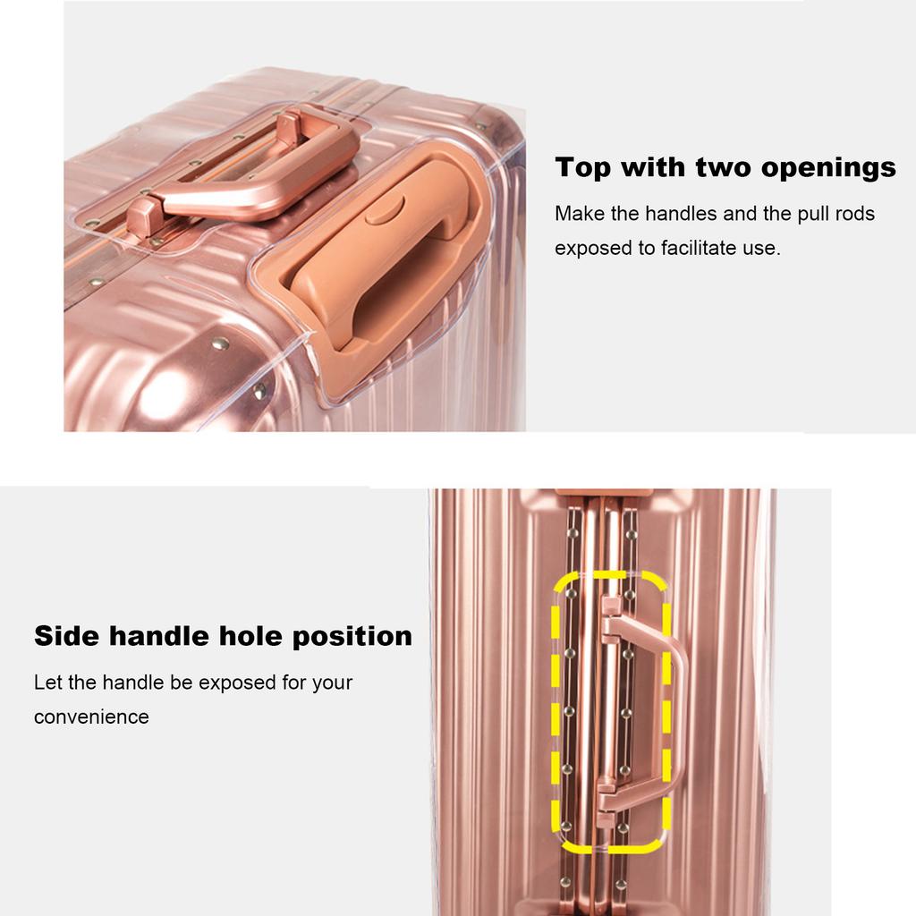3Pcs Trolley Case Protect Sleeve PVC Suitcase Protective Case Portable Luggage Protector for Outdoor Travel Protection