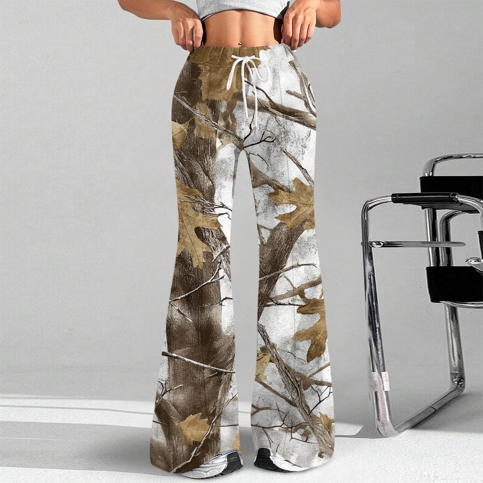 

Women s Fashion Loose Drawstring Waist Print Casual Sports Pants Casual Flared Pants S