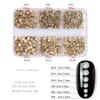Glitter Rhinestones AB-Flat Back Shiny Stones Nail Art Decoration Mixed Sizes Nail Gems Crystal Strass Accessories
