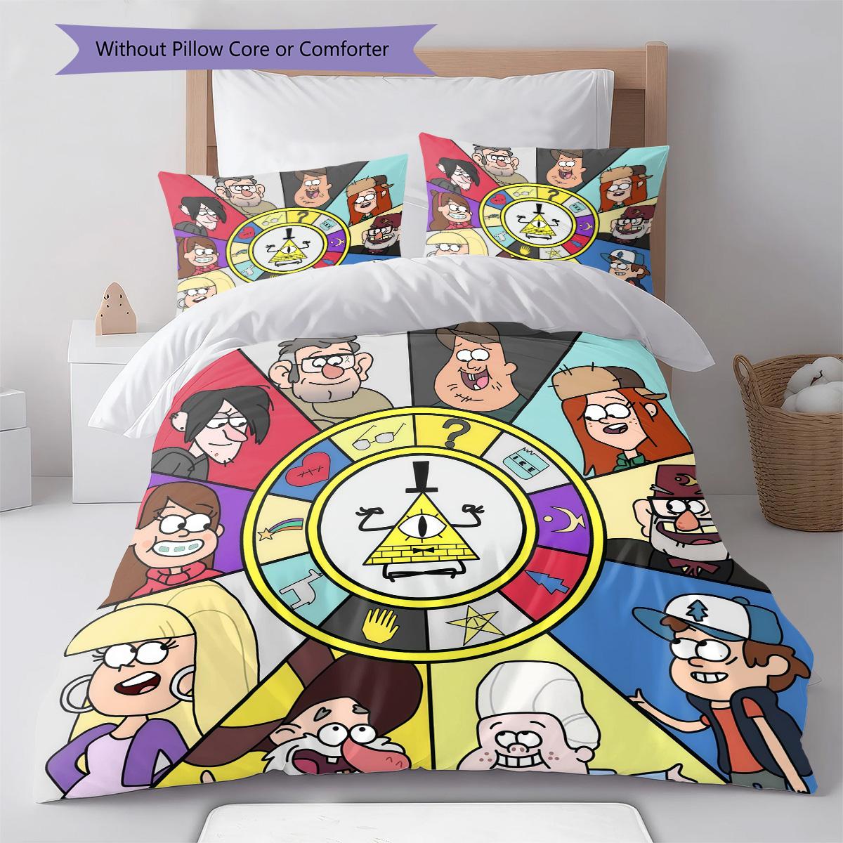

Gravity Falls RugPattern Bedding Quilt Set Quilt Cover Pillowcase Home Decoration Birthday Gift (1 * duvet cover + 2 * pillowcase, without core) 135x200cm
